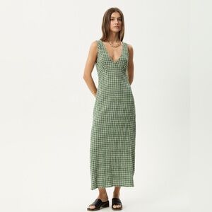 AFENDS Viral waist-cinching seersucker maxi dress